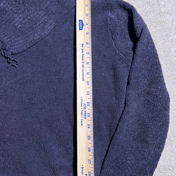 Tally Ho Sz Small Black Knitted Finge Neck Oversized Sweater (D) - Picture 4 of 7